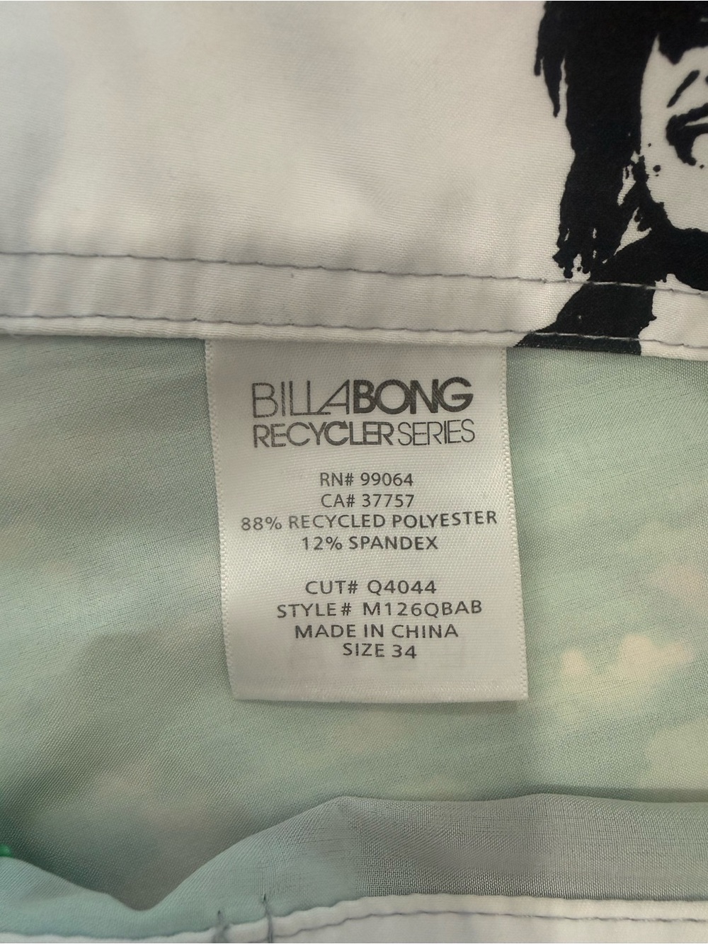 Billabong X Bob Marley Men’s Stripe Board Shorts - Green/Yellow/Red size 34 - Picture 6 of 6